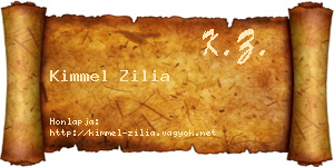 Kimmel Zilia névjegykártya